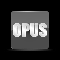 OPUS File Icon, Flat Design Style