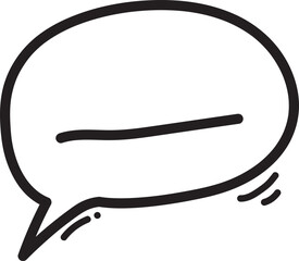 speech bubble doodle icon