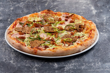 italian pizza on the white plate