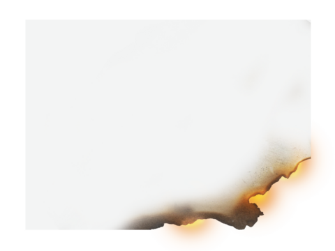 Burnt paper edges