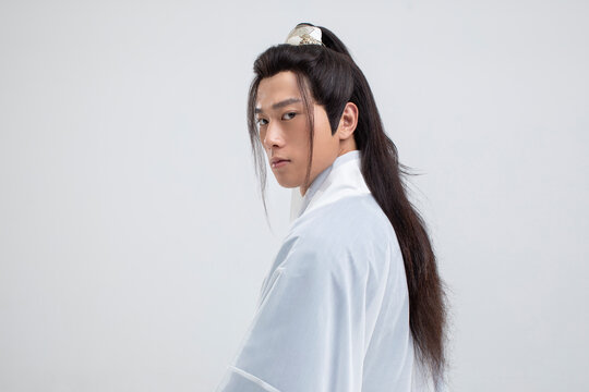 Young man in ancient costume