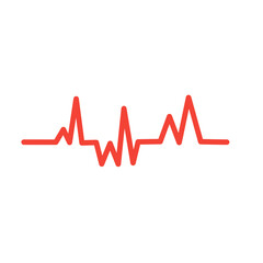 Heartbeat / heart beat pulse flat vector icon 