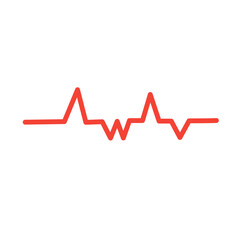 Heartbeat / heart beat pulse flat vector icon 