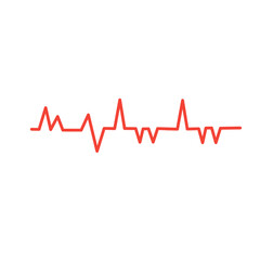 Heartbeat / heart beat pulse flat vector icon 