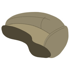  Trendy scandinavian hygge interior, boho style. Home decorations. Cozy Interior.Flat illustration