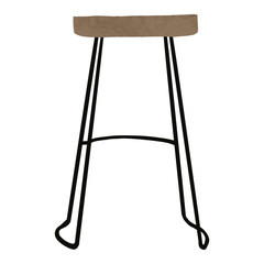  Trendy scandinavian hygge interior, boho style. Home decorations. Cozy Interior.Flat illustration