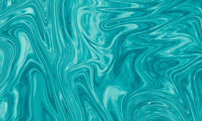 Fototapeta na wymiar Abstract wave turquoise liquid background