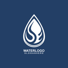 Water logo design vector template