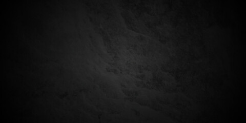 Fototapeta premium Dark Black stone concrete grunge texture and backdrop background anthracite panorama. Panorama dark grey black slate background or texture. 