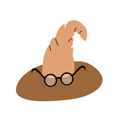 Collection of vector magic fairy tale elements, icons and illustrations. Hat