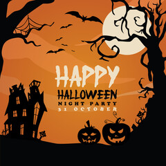 halloween horror post editable template