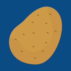 Potato in the skin, illustration, vector, cartoon