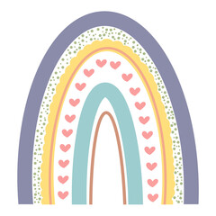 Cute Rainbow Hand Drawn Illustration