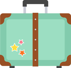 Wheeled suitcase Travel Baggage. Vector illustration
