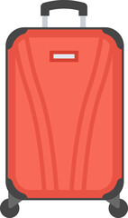 Wheeled suitcase Travel Baggage. Vector illustration