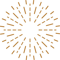 Sunburst Abstract Decorative element. Vector illustration