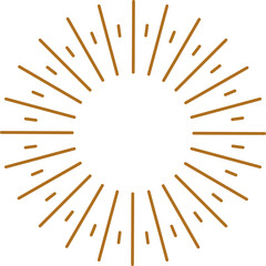 Obraz premium Sunburst Abstract Decorative element. Vector illustration