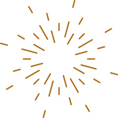 Sunburst Abstract Decorative element. Vector illustration