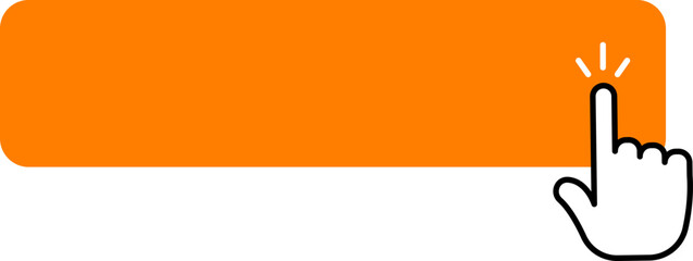 Click Button with Cursor Web Design element. Vector illustration