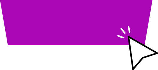 Click Button with Cursor Web Design element. Vector illustration