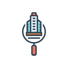 Color illustration icon for citysearch