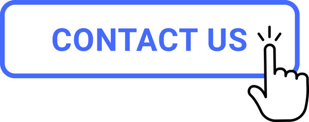 Contact us lined button Web Design element. Vector illustration