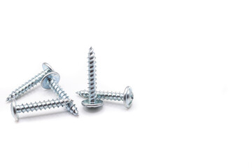 Image of screws on isolated background.