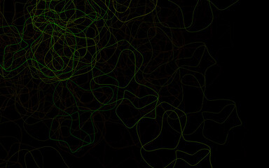 Dark Green, Yellow vector backdrop with memphis shapes.