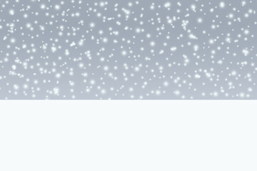 Christmas card backdrop, grey gradient snowfall sky and free space for text