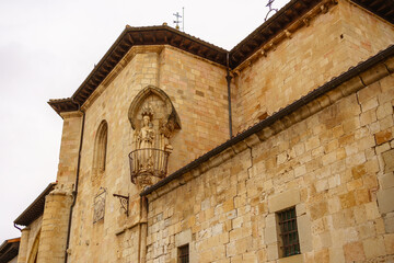 Fototapeta na wymiar Sculpture of the famous White Virgin of the Church of San Pedro de Treviño, Burgos, Castilla y León, Spain