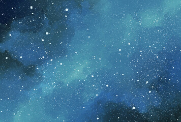 背景素材_水彩テクスチャ_夜空 © 四ッ谷