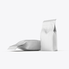 Set Plastic Food Bag Mockup. 3D render