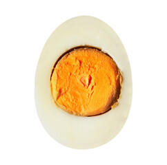 Hard-boiled egg isolated on transparent background
