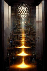 Quantum computer illustration in Islam religion