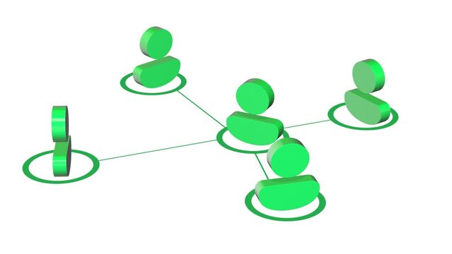 Networking business icon - converting green Business deal

