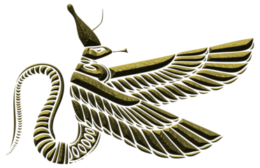 Dragon - demon of the ancient Egypt isolated on transparent background