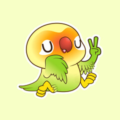 cute little love bird vector illustration