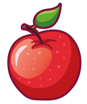 Red apple isolated illustration