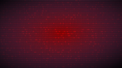 Red binary code background, Digital security concept. Coding or Hacker concept.