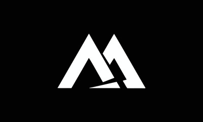  Alphabet letter icon logo AM, MA, AA
