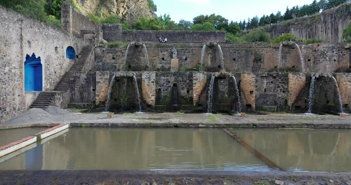 flight over former hacienda of san miguel rule in hidalgo mexico