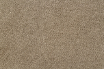 Fototapeta na wymiar Dark brown fabric cloth texture for background, natural textile pattern.