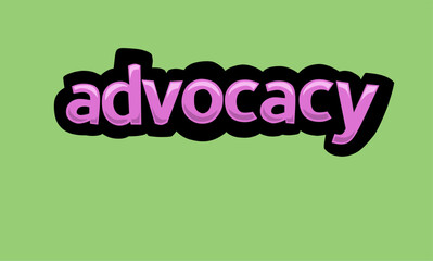 ADVOCACY writing vector design on a green background