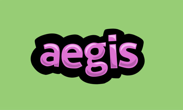 AEGIS writing vector design on a green background