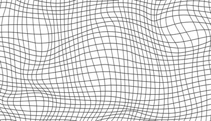 Textured background. Geometric background with squares with wave distortion effect.