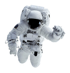 Spaceman flies. Astronaut 