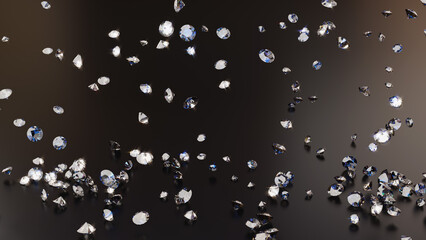 Many diamonds on a dark background, no body