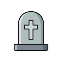 Obraz premium tombstone icon vector design template