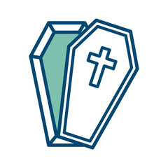 Obraz premium coffin icon vector design template