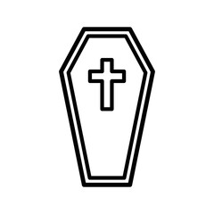 Obraz premium coffin icon vector design template